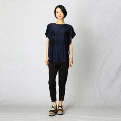 パネルボーダー　オーバーＴシャツ（０８２０ＥＴ２５）