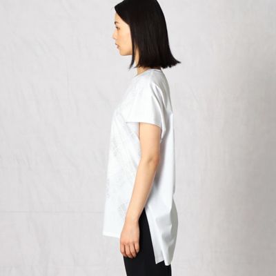 格子柄箔プリント　オーバーＴシャツ（０８２０ＥＹ１６）