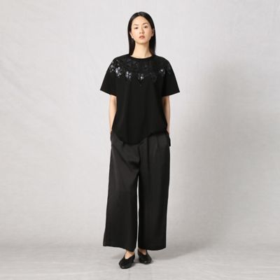 ノルディック柄スパンコール刺繍チュニックＴシャツ（０８２０ＥＹ２７）