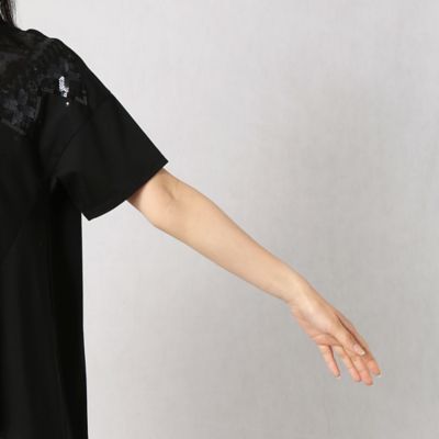 ノルディック柄スパンコール刺繍チュニックＴシャツ（０８２０ＥＹ２７）