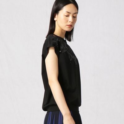 ノルディック柄スパンコール刺繍Ｔシャツ（０８２０ＥＹ２８）