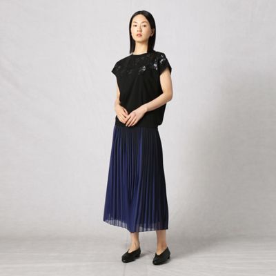 ノルディック柄スパンコール刺繍Ｔシャツ（０８２０ＥＹ２８）