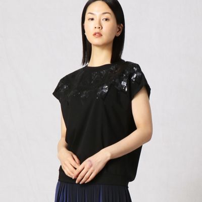 ノルディック柄スパンコール刺繍Ｔシャツ（０８２０ＥＹ２８）