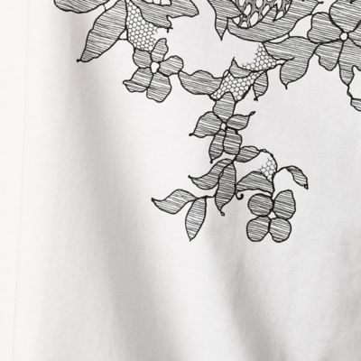 フラワーレース　プリントＴシャツ（０８２０ＥＹ３６）