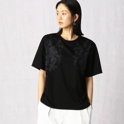 フラワーレース　プリントＴシャツ（０８２０ＥＹ３６）