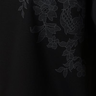 フラワーレース　プリントＴシャツ（０８２０ＥＹ３６）