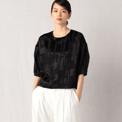 ＜ARTISAN (Women)＞オパールプリント　タックスリーブブラウス（０８２１ＢＣ１６）