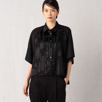 ＜ARTISAN (Women)＞オパールプリント５分袖　シャツブラウス（０８２１ＢＣ１７）