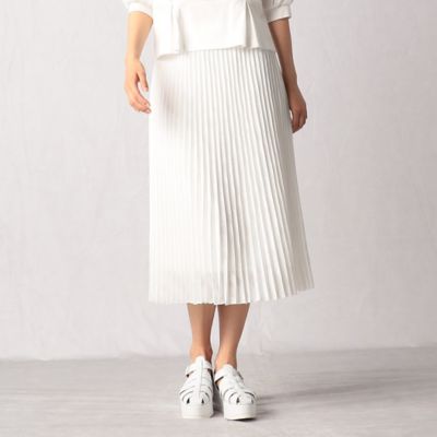 ＜ARTISAN (Women)＞からみレース　プリーツスカート（０８２２ＦＥ０１）