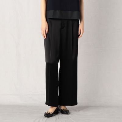 ＜ARTISAN (Women)＞マットサテン　ワイドパンツ（０８２２ＰＣ０３）