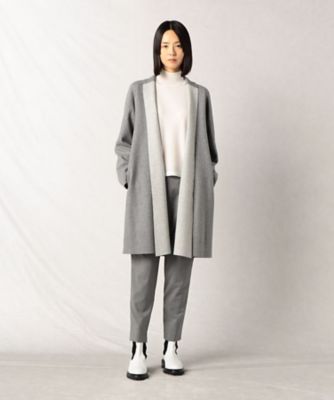 レザー調タックテーパードパンツ(42) 前後異素材　ウエストリボン　イタリア製 Re:EDIT スラックス パンツ 「販売枚数2.1万枚突破！」「入卒式