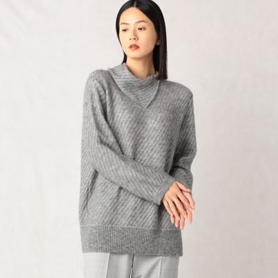 ＜ARTISAN (Women)＞モヘヤ　シャイニーニットチュニック（０８２３ＩＢ０３）