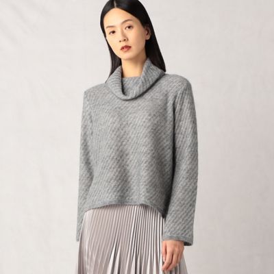 ＜ARTISAN (Women)＞モヘヤ　シャイニーニットプルオーバー（０８２３ＩＢ０４）