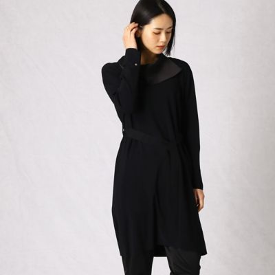 ＜ARTISAN (Women)＞ドレープカラーニットドレス（０８２３ＩＹ０３）