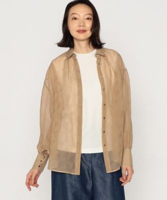 ARTISAN (Women)/アルチザン 〔 +サイズ 〕 風車柄ジャカード シアーブラウス(0861BI01)