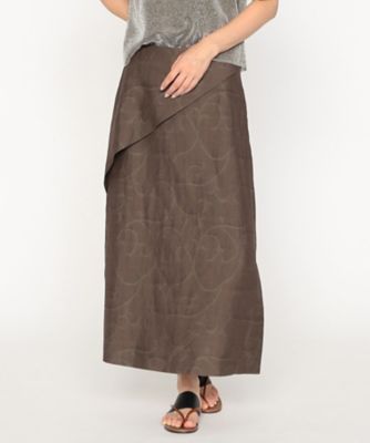 ARTISAN (Women)/アルチザン 〔 +サイズ 〕 唐草柄ジャカード Aラインスカート(0864FI04)