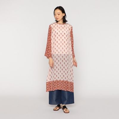 ARTISAN (Women)/アルチザン 〔 +サイズ 〕 シルク更紗プリント ロングワンピース(0872OG08)