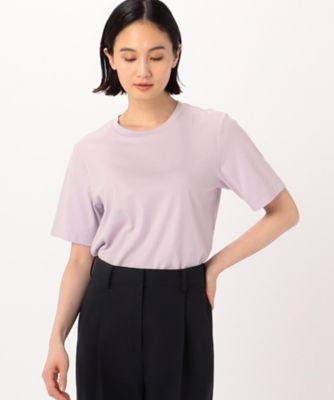 〔　＋サイズ　〕　スビンゴールドスムース　ラウンドネックＴシャツ（０８８０ＥＧ０７）