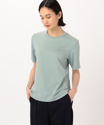 〔　＋サイズ　〕　スビンゴールドスムース　ラウンドネックＴシャツ（０８８０ＥＧ０７）