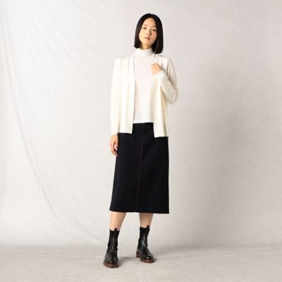 ファインメリノウール ハイネックオーバーサイズニット 20AW ＋サイズ 〕 【アンサンブル対応】スーパーファインメリノウール