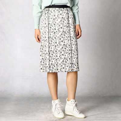 【SALE】れもんプリントタイトスカート 01 ひざ丈スカート