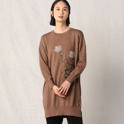 ＜ARTISAN (Women)＞撫子刺繍　ニットチュニック（０８９７ＩＡ０７）