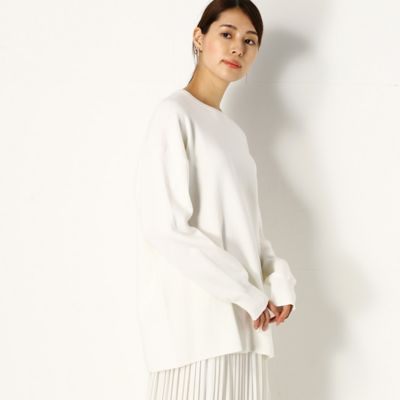 ＜COMME CA (Women)＞コットン　ワイドシルエットニットプルオーバー（１００１ＩＹ０１）