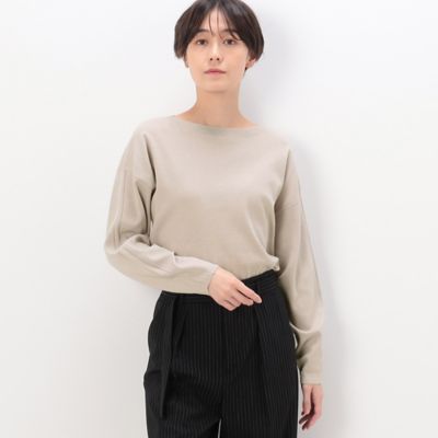COMME CA (Women)/コムサ ハイブリッドストレッチヤーン　ボートネックプルオーバー（１００４ＩＥ０３）