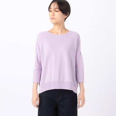 【前後2WAY】ミラノリブ編み ベーシックVプルオーバー COMME CA｜【前後2WAY】ミラノリブ編み ベーシックVプルオーバー