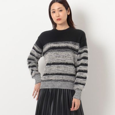 ＜COMME CA (Women)＞ミックスボーダー　プルオーバー（１００６ＩＥ０６）
