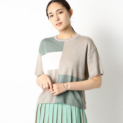 カラーブロック　リネンプルオーバー（１０２０ＩＴ１１）