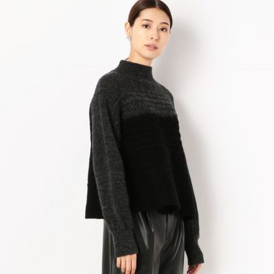 ＜COMME CA (Women)＞ケーブル編み　ハイネックＡライン　ニットプルオーバー（１０２６ＩＷ１７）