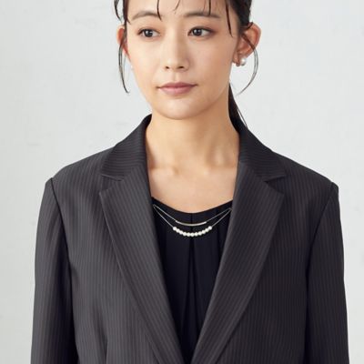 【セットアップ対応】ウォッシャブル　ストライプ　テーラードジャケット（１２０４ＧＣ０４）