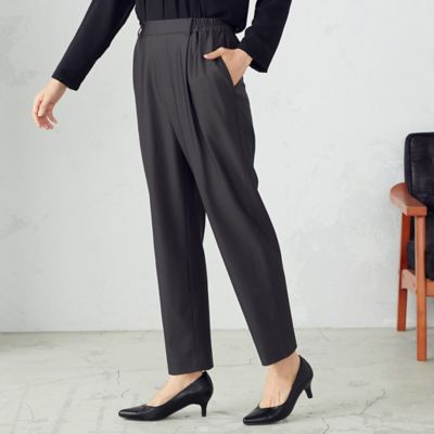 ＜COMME CA ISM (Women)＞【セットアップ対応】ウオッシャブル　ストライプ　テーパードパンツ（１２０４ＰＣ０４）