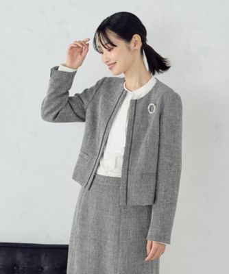 ＜COMME CA ISM (Women)＞【セットアップ対応】ラメツイード　ジャケット（１２０７ＧＯ０７）