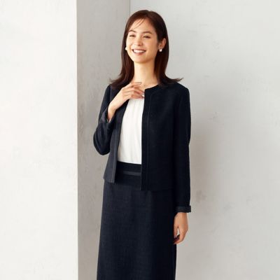 セットアップ対応 ラメツイード ノーカラージャケット １２０７ｇｒ０７ 三越伊勢丹オンラインストア 公式