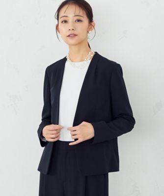 【セットアップ対応】ウォッシャブル　ポリエステルツイル　ノーカラージャケット（１２０８ＧＣ１０）