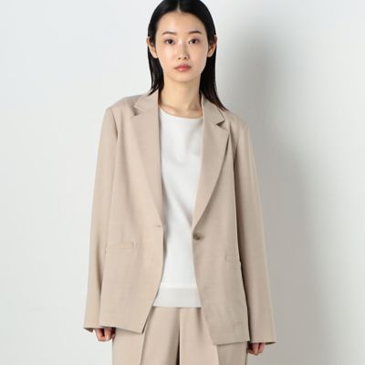 ＜COMME CA ISM (Women)＞★ＴＶ着用商品★　【セットアップ対応】ウォッシャブル　麻調　テーラード　ジャケット（１２０８ＧＣ１４）