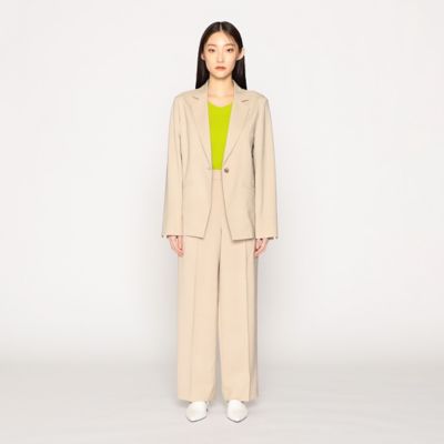 ★ＴＶ着用商品★　【セットアップ対応】ウォッシャブル　麻調　テーラード　ジャケット（１２０８ＧＣ１４）