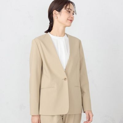 ほぼ未使用 ルビアム サマー ダブル テーラードジャケット コットン レーヨン ほぼ未使用 ルビアム サマー ダブル テーラードジャケット
