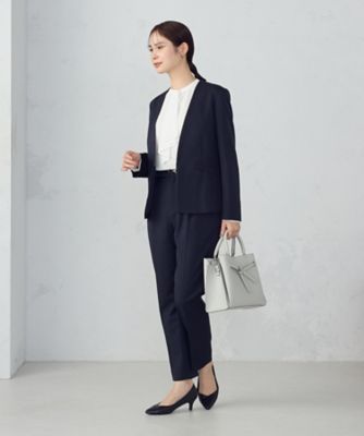 セットアップ対応】杢調ノーカラージャケット（1208GM08