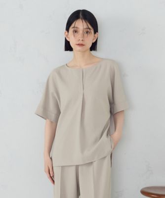 ＜COMME CA ISM (Women)＞【ＵＶカット・吸汗速乾・接触冷感】ｋｉｒｅｒｉ　ストレッチドライツイル　Ｔブラウス（１２０８ＩＫ１４）