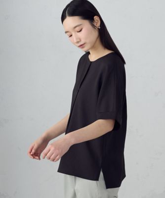 ＜COMME CA ISM (Women)＞【ＵＶカット・吸汗速乾・接触冷感】ｋｉｒｅｒｉ　ポリエステルストレッチドライツイル　Ｔブラウス／セットアップ対応（１２０８ＩＯ１４）