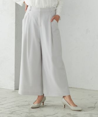 ＜COMME CA ISM (Women)＞【セットアップ対応】ウォッシャブル　ポリエステルツイル　ワイドパンツ（１２０８ＰＣ１０）