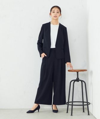 【セットアップ対応】ウォッシャブル　ポリエステルツイル　ワイドパンツ（１２０８ＰＣ１０）