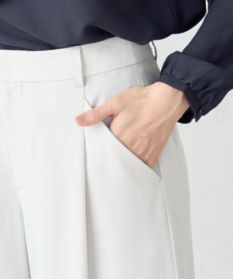 【セットアップ対応】ポリエステルツイル　ワイドパンツ（１２０８ＰＧ１０）
