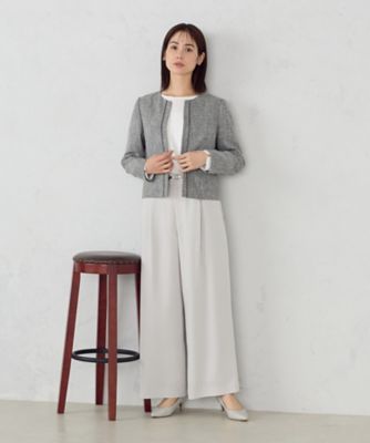 【セットアップ対応】ポリエステルツイル　タックワイドパンツ（１２０８ＰＫ１３）