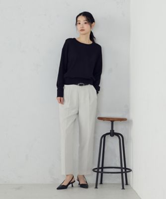 【NEW】コムサイズム（COMME CA ISM）/【セットアップ対応】ポリエステルツイル　テーパードパンツ セットアップ対応】ポリエステルツイル テーパードパンツ