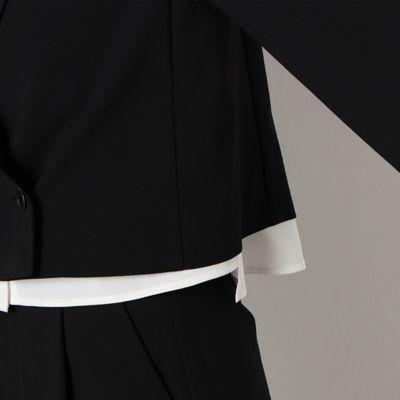 【セットアップ対応】マシンウォッシャブル　Ｔ／Ｒトロピカル　Ｗブレスト　クロップト丈　ジャケット（１２０９ＧＥ０９）