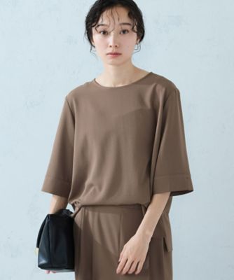 COMME CA ISM (Women)/コムサ　イズム 【ＵＶカット・吸水速乾・接触冷感】ｋｉｒｅｒｉ　ドライヴィンテージ　スリットスリーブＴブラウス／セットアップ対応（１２０９ＩＯ１６）